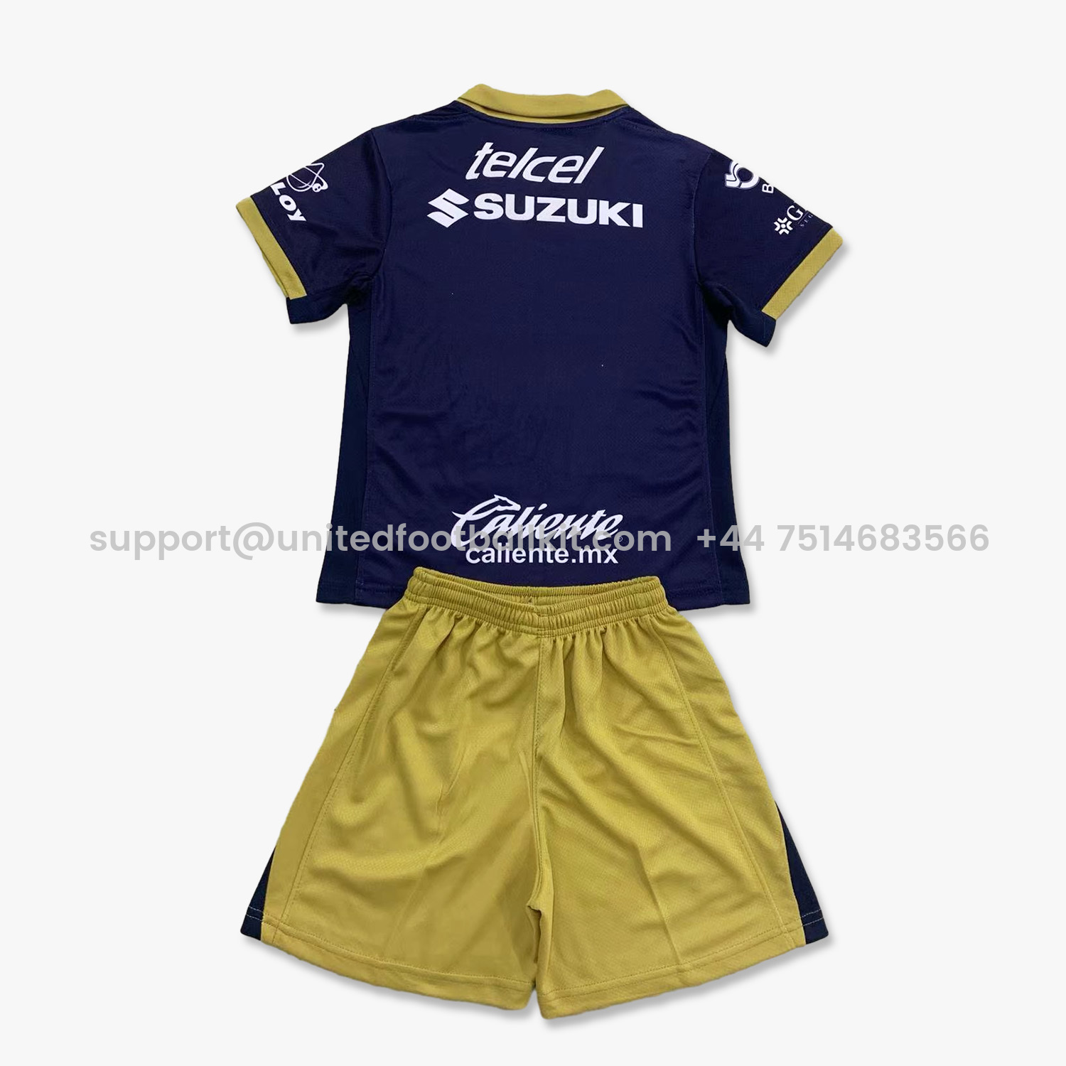 Unitedfootballkit.com | Pumas UNAM 24-25 Away Kids Kit -Customize Name, Number and Patch | Worldwide Shipping