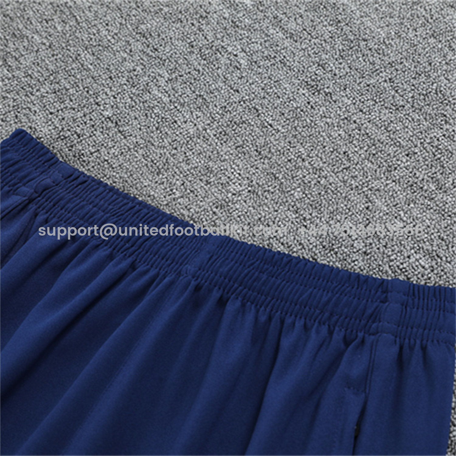 Unitedfootballkit.com | Real Madrid 25-26 Kids Long Sleeves Training Set - Blue-Gray Camouflage Top & Blue Pants -Customize Name, Number and Patch | Worldwide Shipping