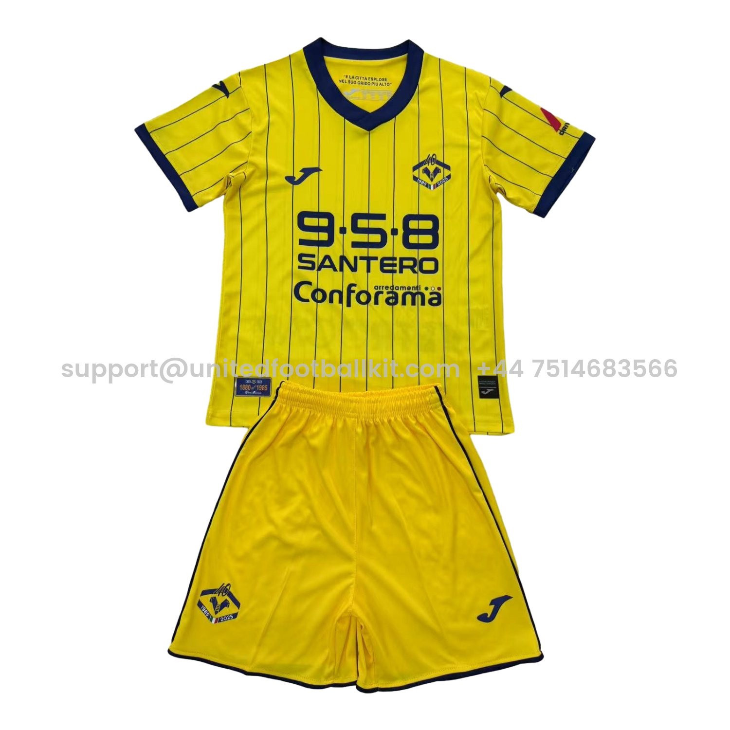 Unitedfootballkit.com | Hellas Verona 24-25 Scudetto 40 Years Commemorative Men's Adult Jersey Set - Fans Version -Customize Name, Number and Patch | Worldwide Shipping