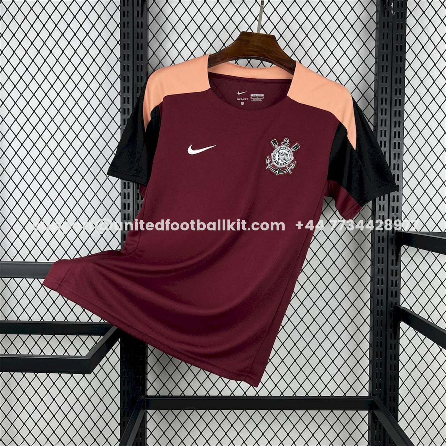 Unitedfootballkit.com | Corinthians 26-27 Wine Red Pre-Match Jersey - Fans Version -Customize Name, Number and Patch | Worldwide Shipping