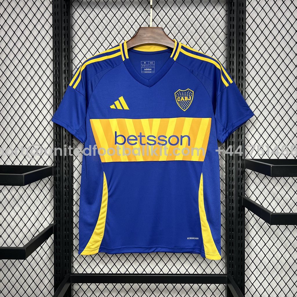 Unitedfootballkit.com | Boca Juniors 24-25 Home Stadium Jersey - Fans Version -Customize Name, Number and Patch | Worldwide Shipping