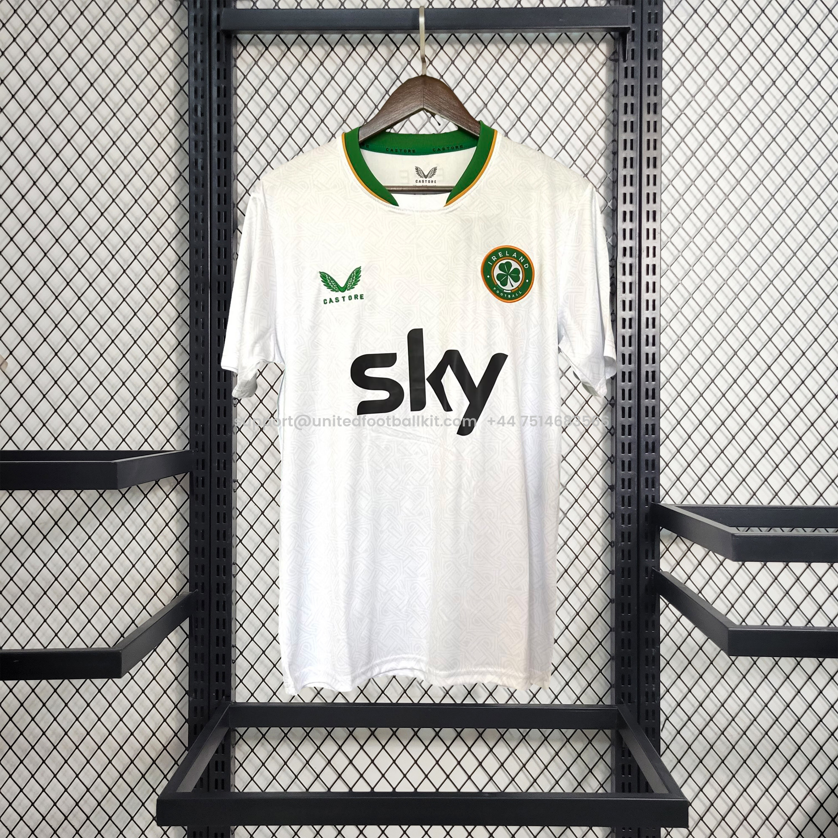 Unitedfootballkit.com | Ireland 2024 Away Jersey - Fans Version (with SKY patch) -Customize Name, Number and Patch | Worldwide Shipping