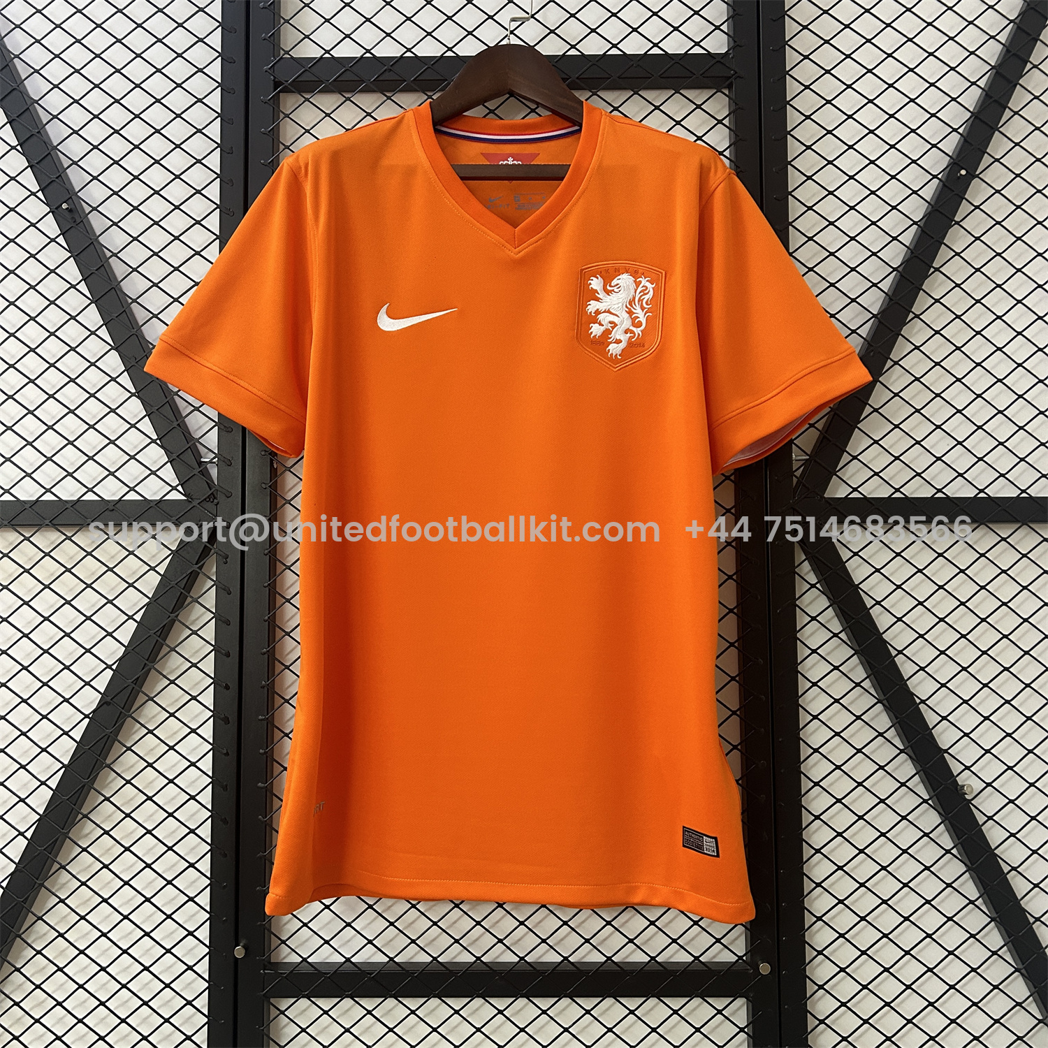 Unitedfootballkit.com | Retro Netherlands 2014 Home Jersey -Customize Name, Number and Patch | Worldwide Shipping