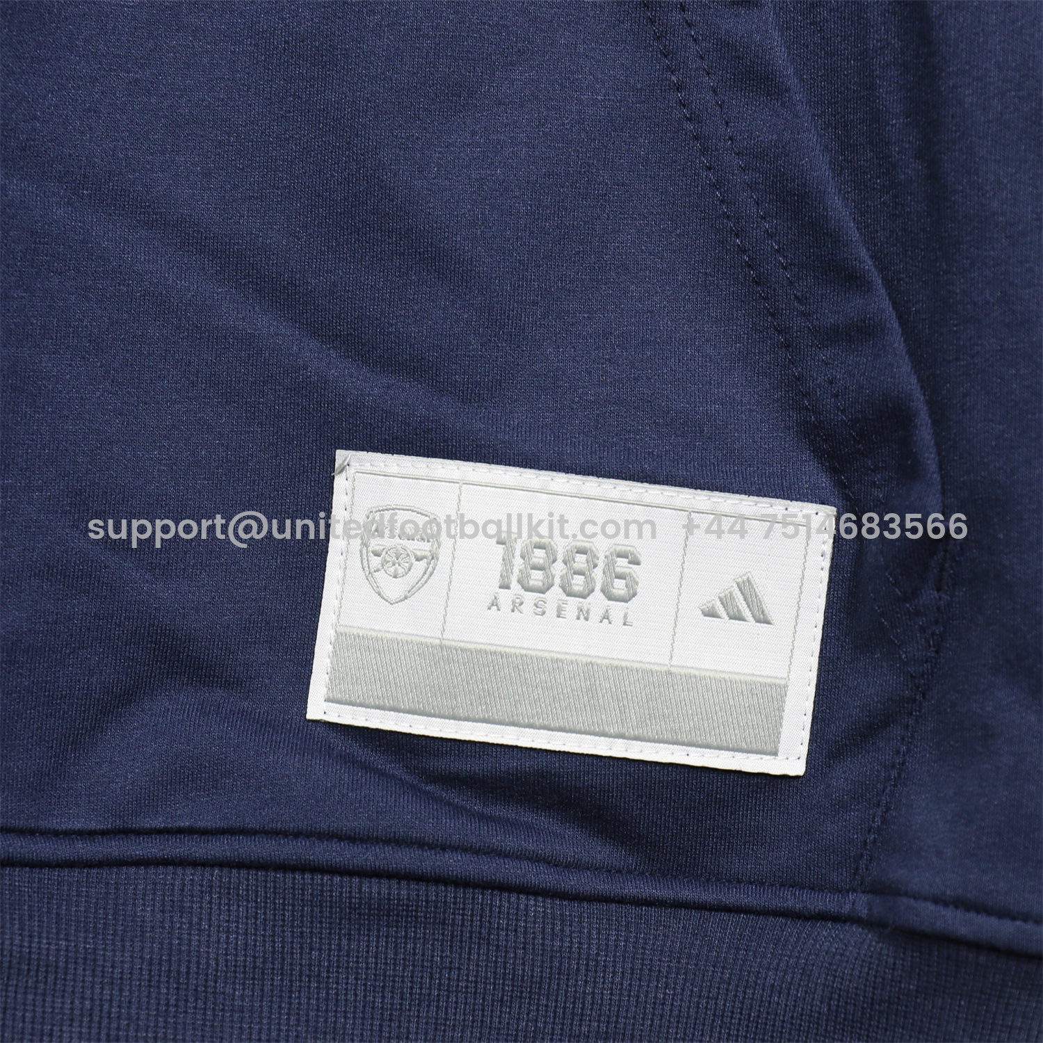 Unitedfootballkit.com | Arsenal 25-26 Pure Color Training Hoodie Set - Deep Blue Hoodie and Deep Blue Pants -Customize Name, Number and Patch | Worldwide Shipping