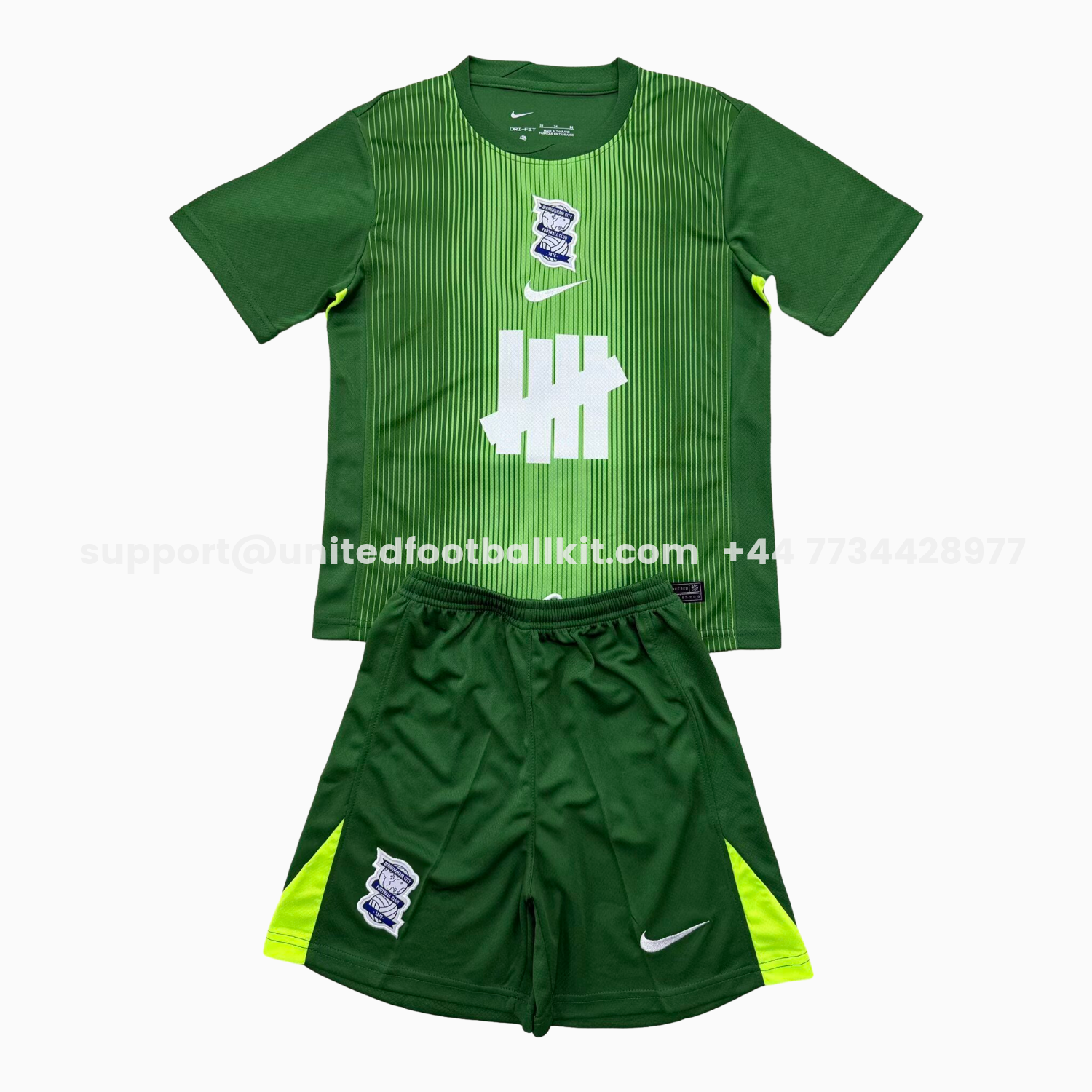 Unitedfootballkit.com | Birmingham City 25-26 Green Goalkeeper Kids Kit -Customize Name, Number and Patch | Worldwide Shipping