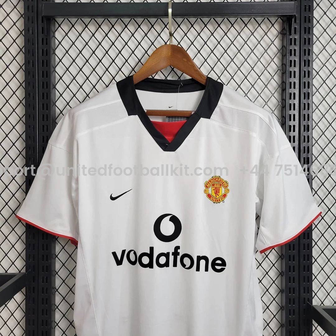 Unitedfootballkit.com | Retro Manchester United 02-03 Away Jersey -Customize Name, Number and Patch | Worldwide Shipping