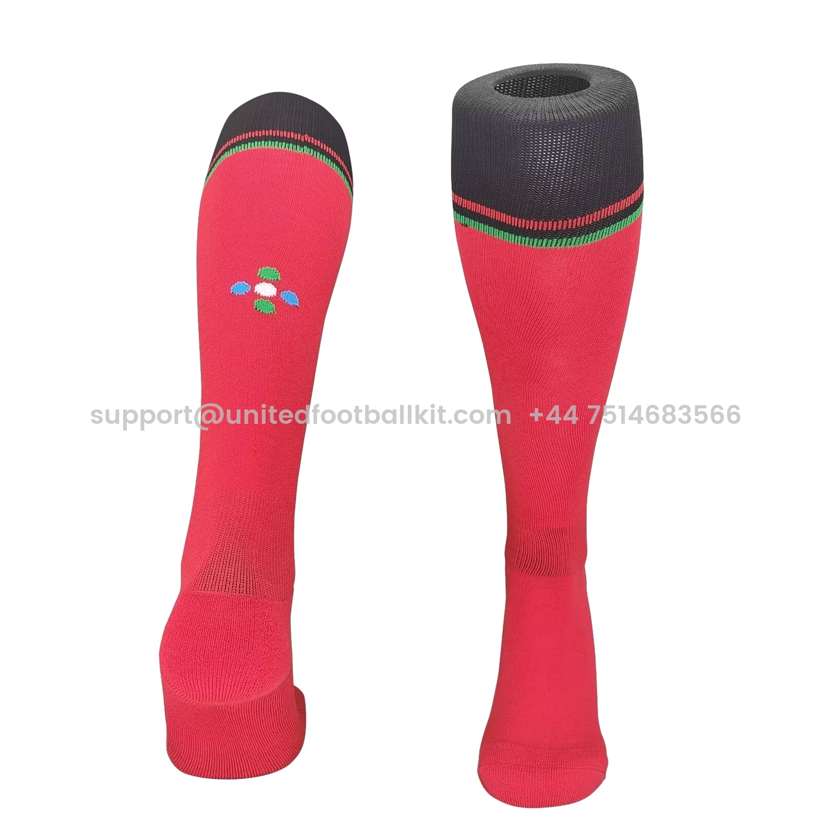 Unitedfootballkit.com | Portugal 2024 Home Socks - Red -Customize Name, Number and Patch | Worldwide Shipping