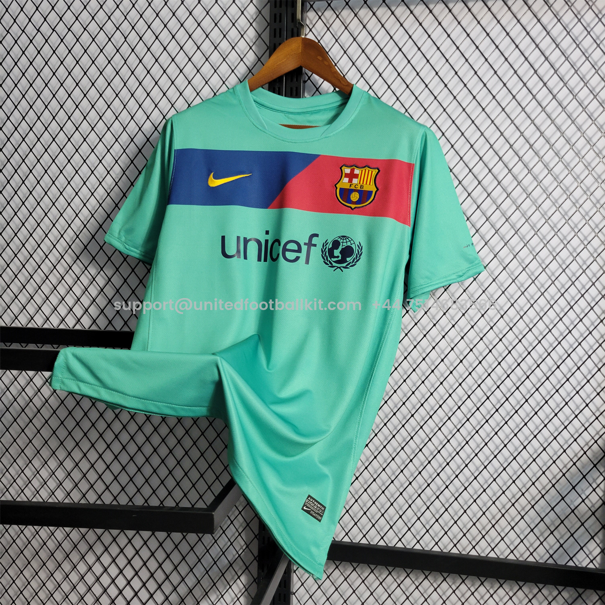 Unitedfootballkit.com | Retro Barcelona 10-11 Away Stadium Jersey -Customize Name, Number and Patch | Worldwide Shipping