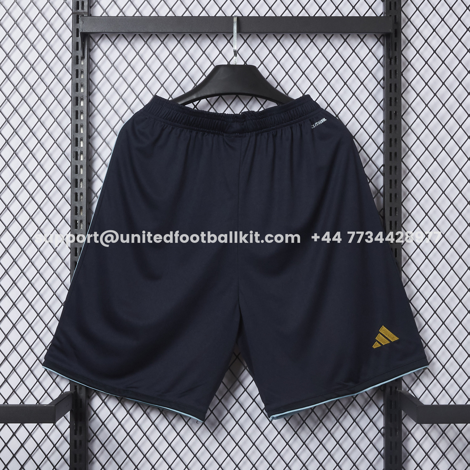 Unitedfootballkit.com | Argentina 2026 Home Black Shorts - Fans Version -Customize Name, Number and Patch | Worldwide Shipping