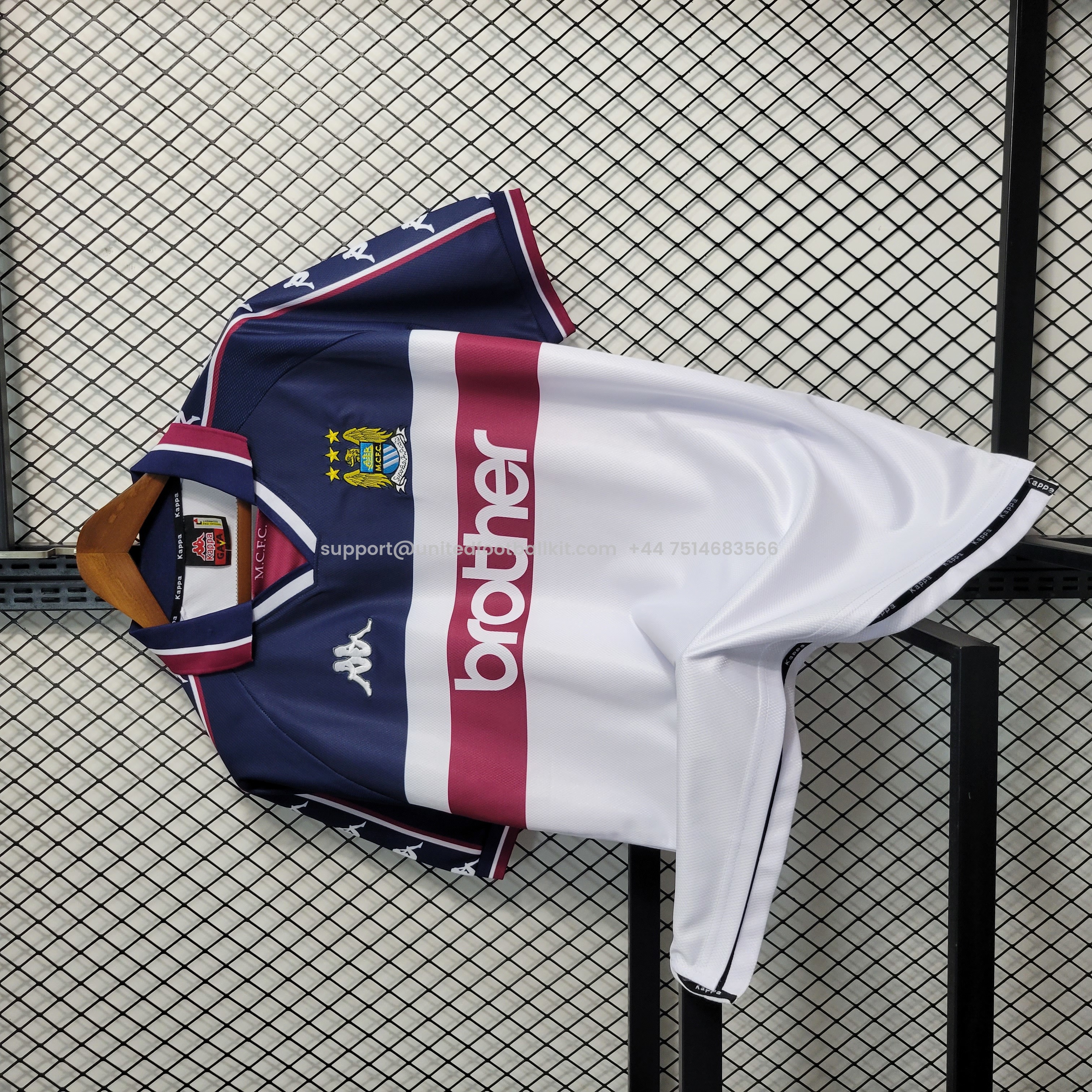 Unitedfootballkit.com | Retro Manchester City 1997-98 Away Stadium Jersey -Customize Name, Number and Patch | Worldwide Shipping