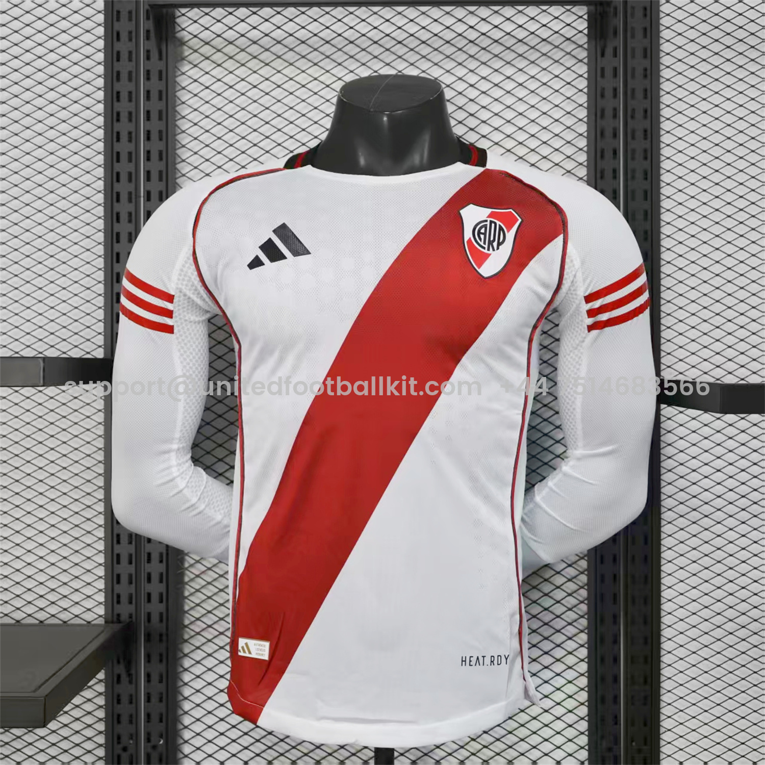 Unitedfootballkit.com | River Plate 25-26 Home Unsponsored Long Sleeves Jersey - Player Version -Customize Name, Number and Patch | Worldwide Shipping