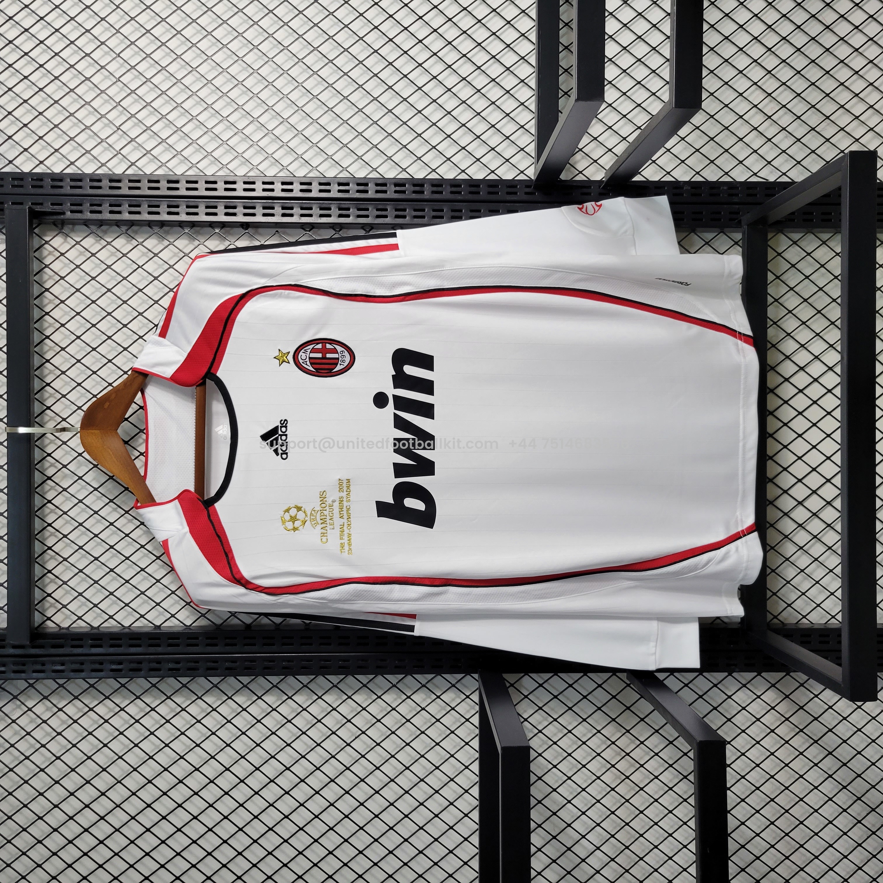 Unitedfootballkit.com | Retro AC Milan 06-07 Away Stadium Long Sleeve Jersey - Champions League Final -Customize Name, Number and Patch | Worldwide Shipping