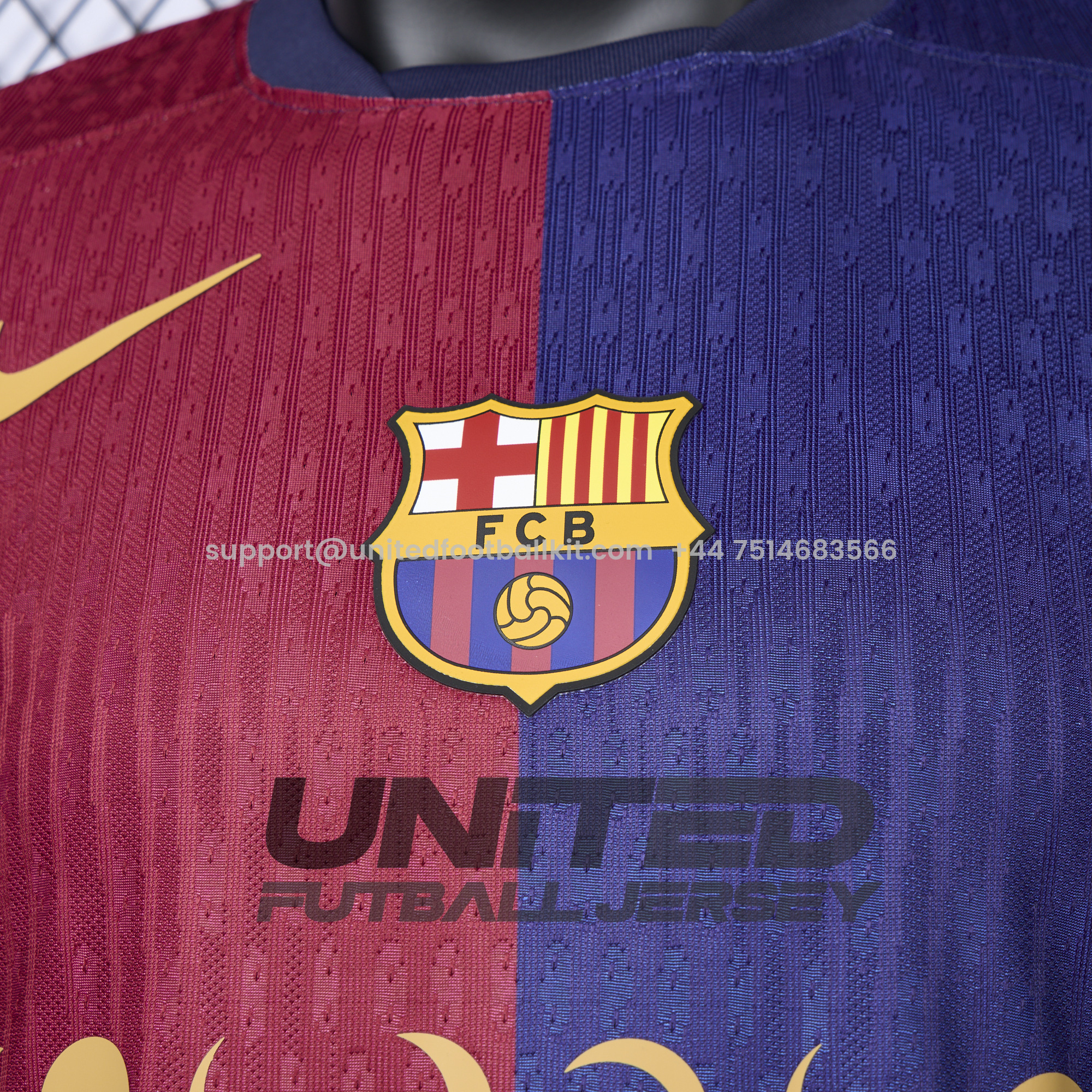 Unitedfootballkit.com | Barcelona X CP 24-25 Home New Co-Branded Jersey - Player Version -Customize Name, Number and Patch | Worldwide Shipping