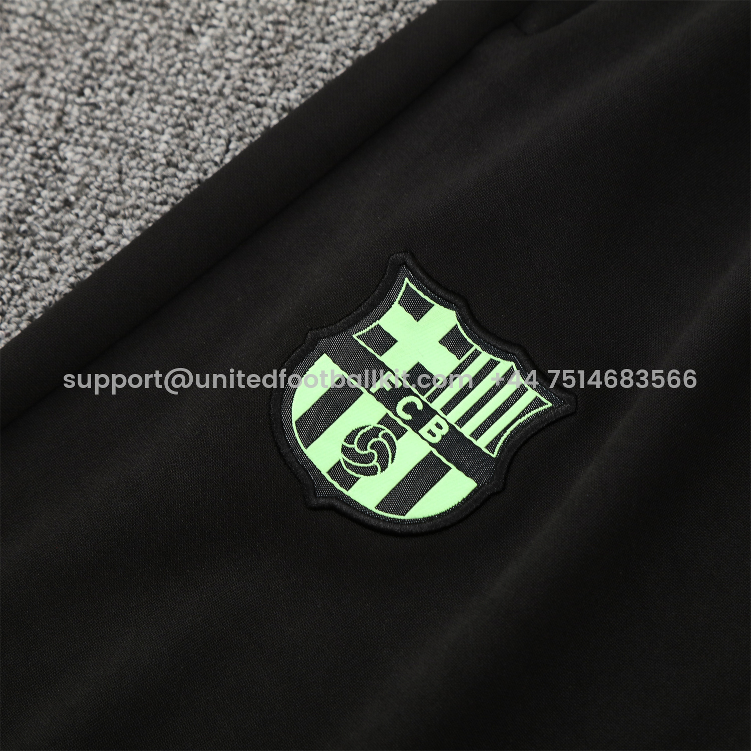 Unitedfootballkit.com | Barcelona 25-26 Training Hoodie Set - Blue Green Hoodie and Black Pants -Customize Name, Number and Patch | Worldwide Shipping