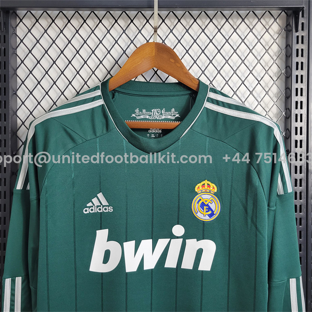 Unitedfootballkit.com | Retro Real Madrid 12-13 Third Away Long Sleeve Jersey -Customize Name, Number and Patch | Worldwide Shipping