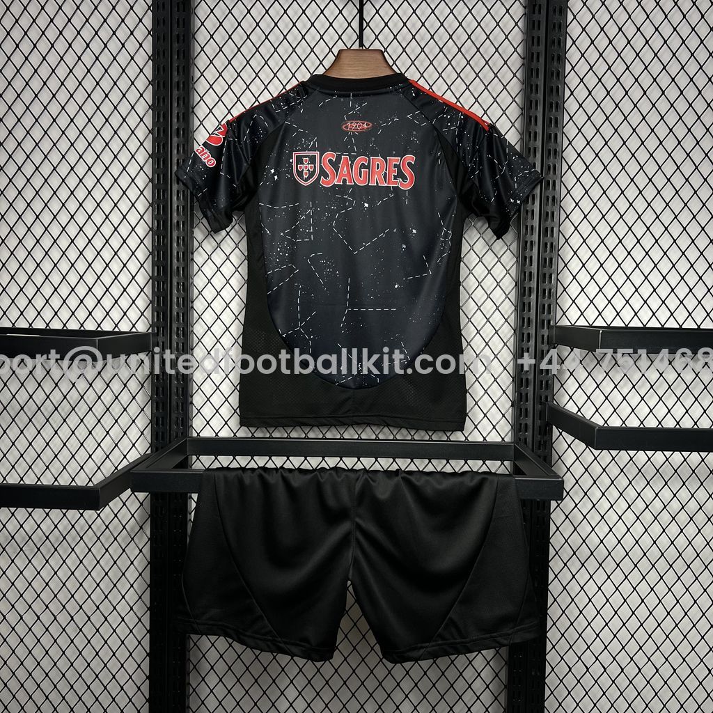 Unitedfootballkit.com | Benfica 24-25 Away Kids Kit -Customize Name, Number and Patch | Worldwide Shipping