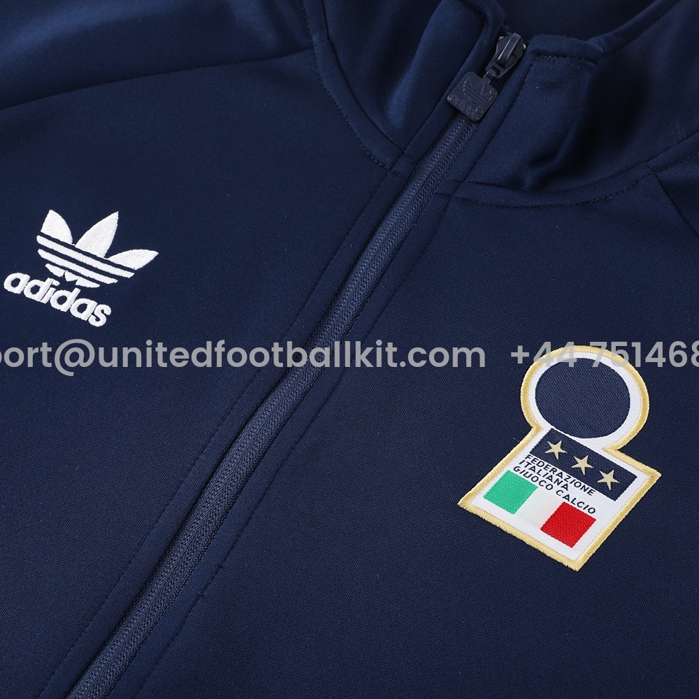 Unitedfootballkit.com | Italy 24-25 Training Hoodie Set - Royal Blue Hoodie and Pants -Customize Name, Number and Patch | Worldwide Shipping