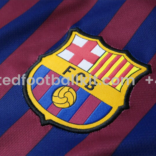 Unitedfootballkit.com | Retro Barcelona 18-19 Home Stadium Jersey -Customize Name, Number and Patch | Worldwide Shipping