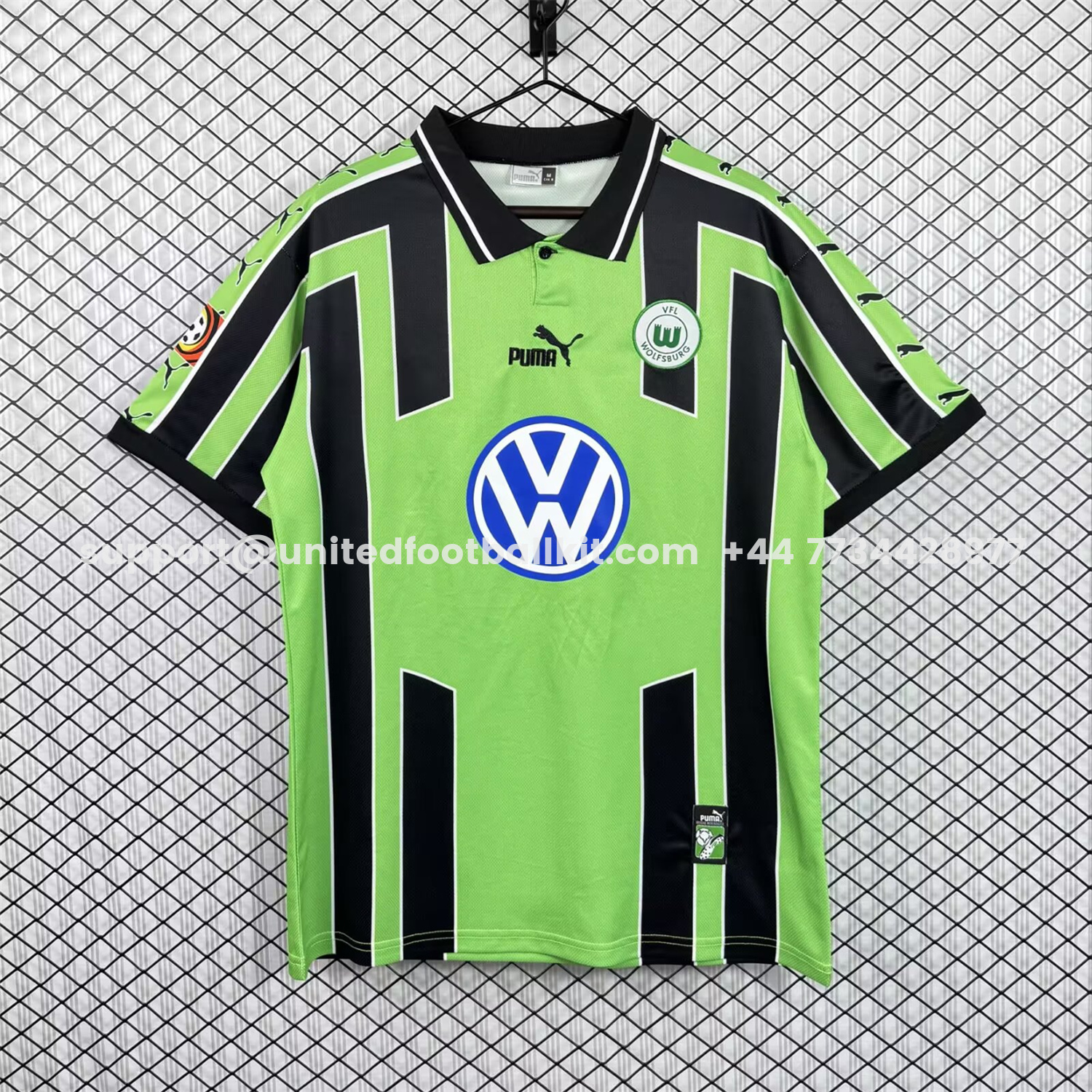 Unitedfootballkit.com | Retro Wolfsburg 1999-00 Away Jersey -Customize Name, Number and Patch | Worldwide Shipping