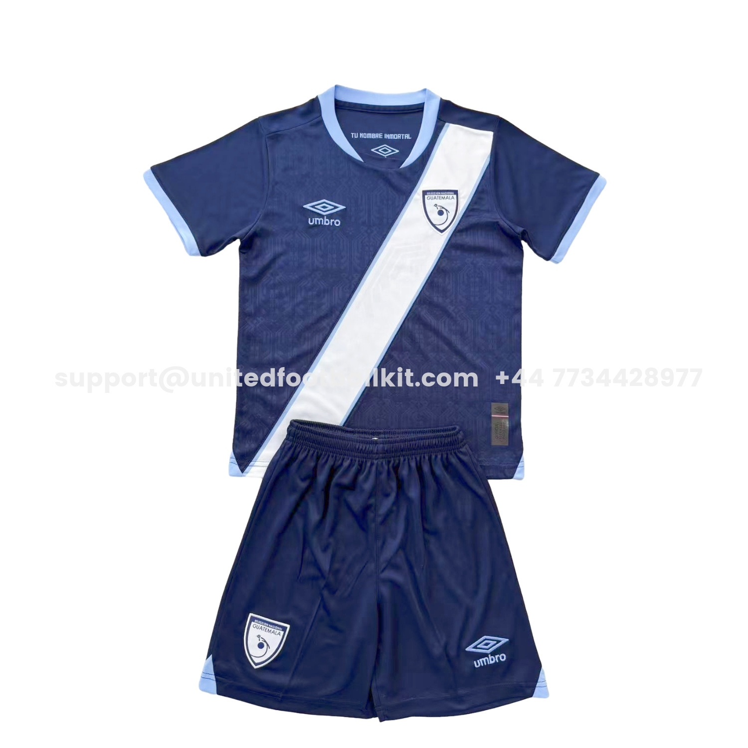 Unitedfootballkit.com | Guatemala 25-26 Away Men's Adult Jersey Set - Fans Version -Customize Name, Number and Patch | Worldwide Shipping