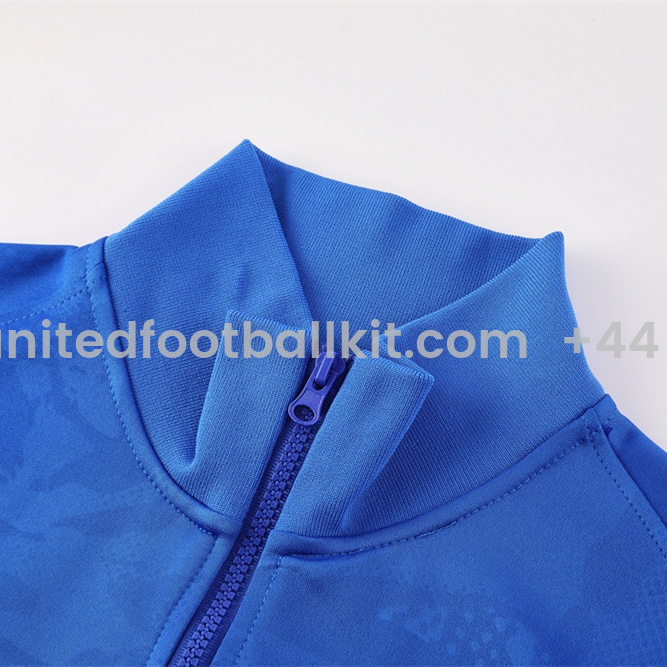 Unitedfootballkit.com | Barcelona 24-25 Jacket Training Tracksuit - Blue Top and Black Pants -Customize Name, Number and Patch | Worldwide Shipping