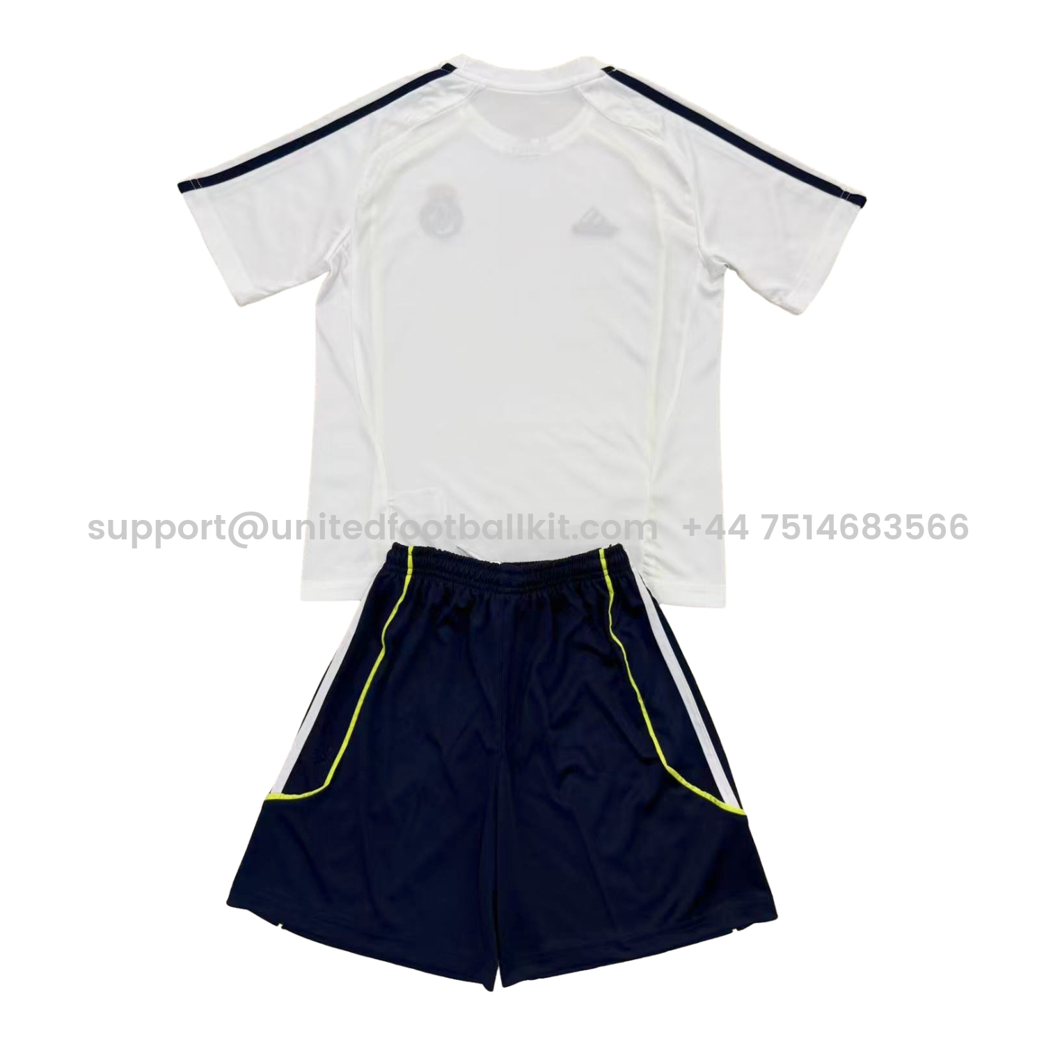 Unitedfootballkit.com | Real Madrid 25-26 T90 Throwback White Training Men's Adult Jersey Set - Fans Version -Customize Name, Number and Patch | Worldwide Shipping