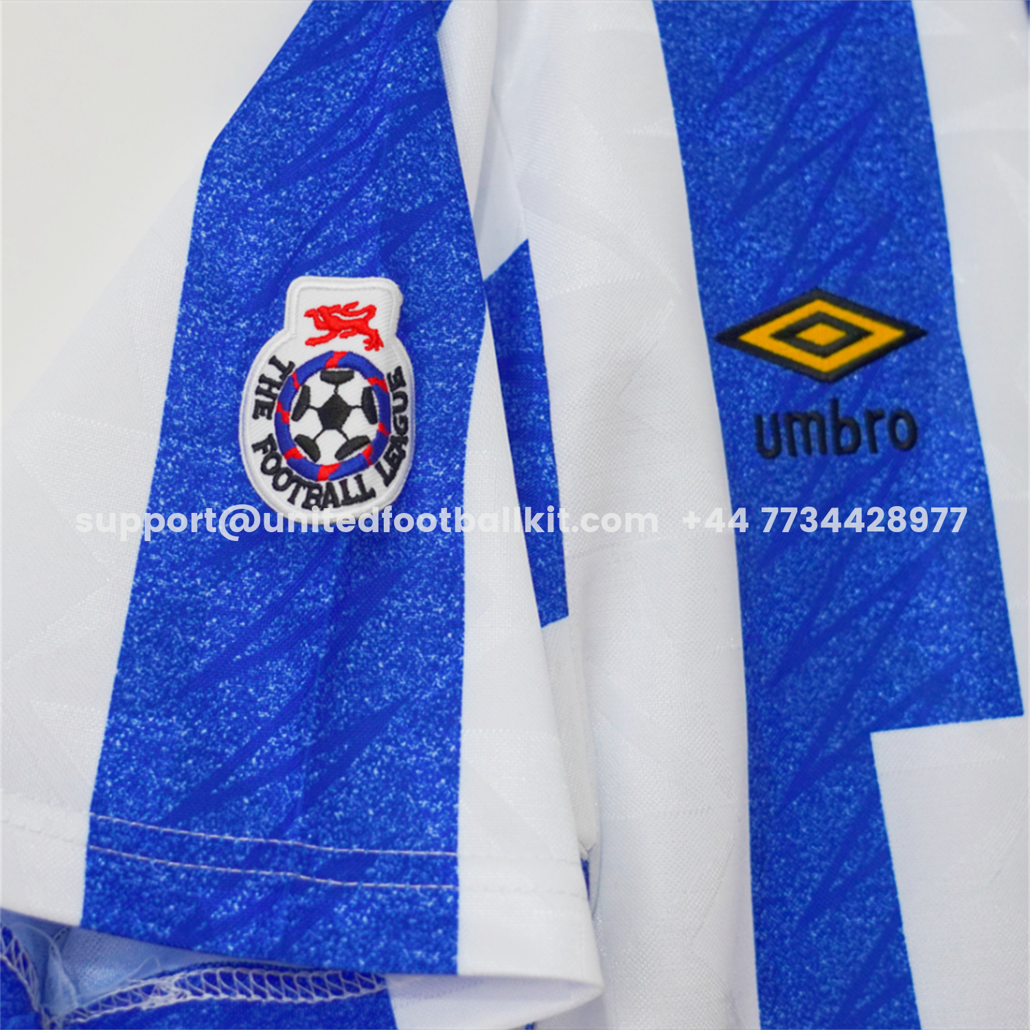 Unitedfootballkit.com | Retro Sheffield Wednesday 1989-93 Home Jersey -Customize Name, Number and Patch | Worldwide Shipping