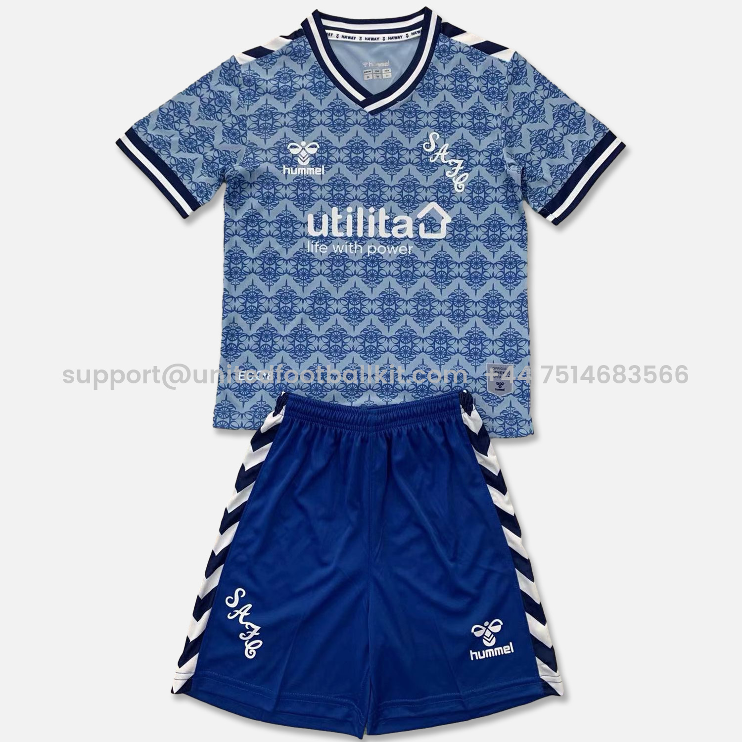 Unitedfootballkit.com | Sunderland 24-25 Third Kids Kit -Customize Name, Number and Patch | Worldwide Shipping