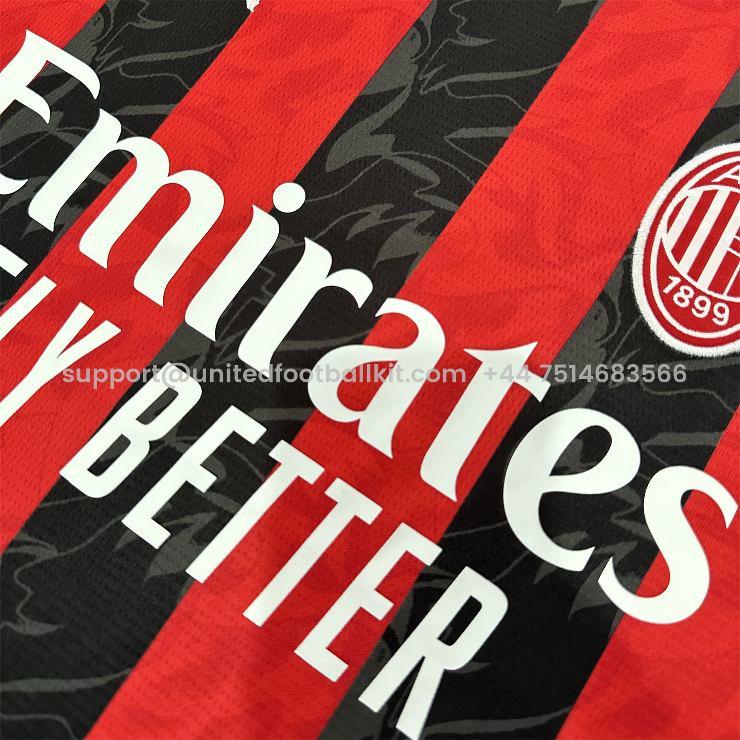 Unitedfootballkit.com | AC Milan 25-26 Home Jersey - Fans Version -Customize Name, Number and Patch | Worldwide Shipping