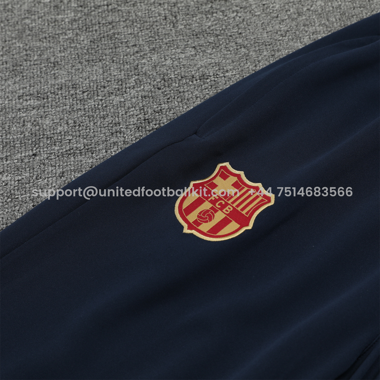 Unitedfootballkit.com | Barcelona 24-25 Training Hoodie Set - Red Hoodie and Deep Blue Pants -Customize Name, Number and Patch | Worldwide Shipping