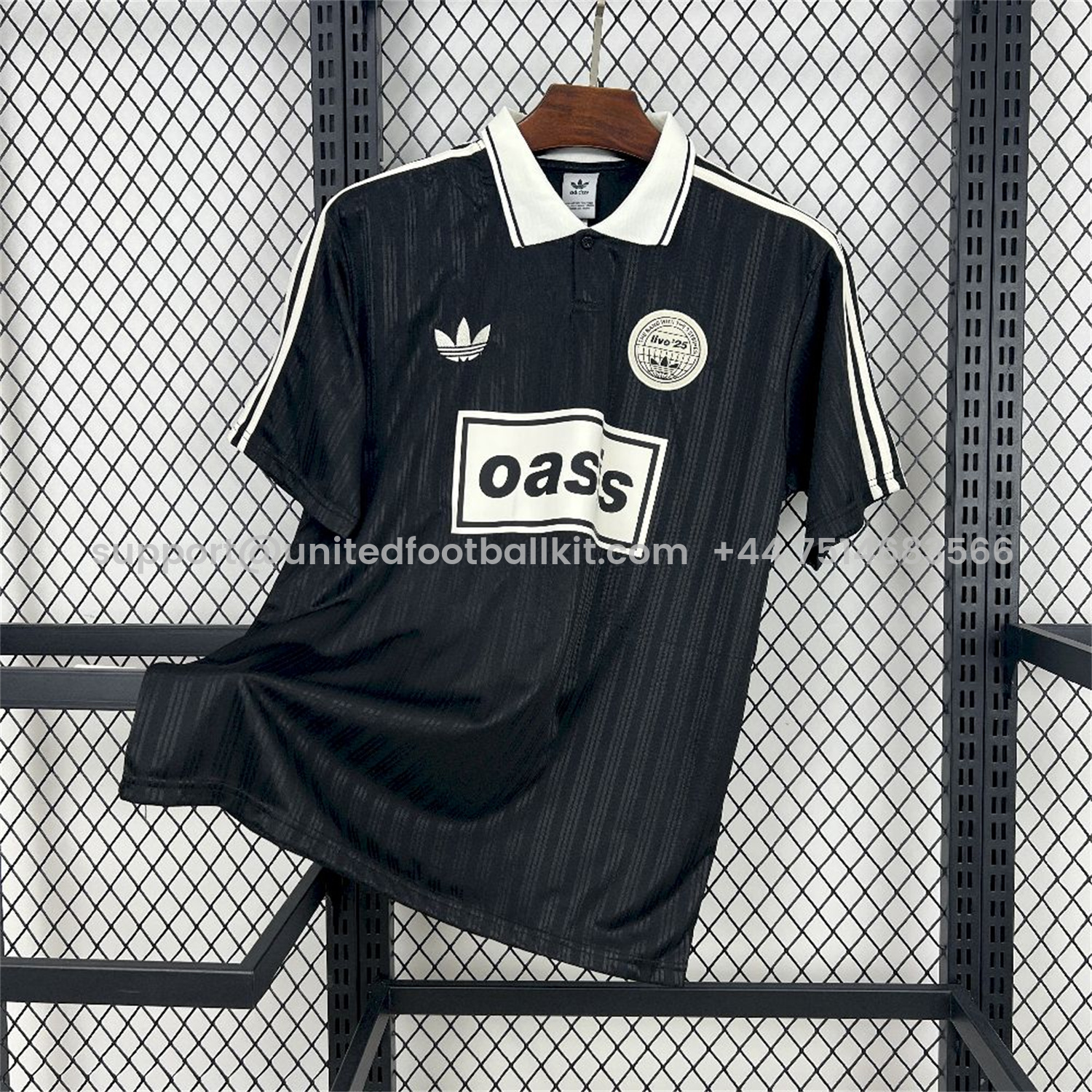 Unitedfootballkit.com | Bohemian 25-26 Oasis Originals Tour Black Jersey - Fans Version -Customize Name, Number and Patch | Worldwide Shipping