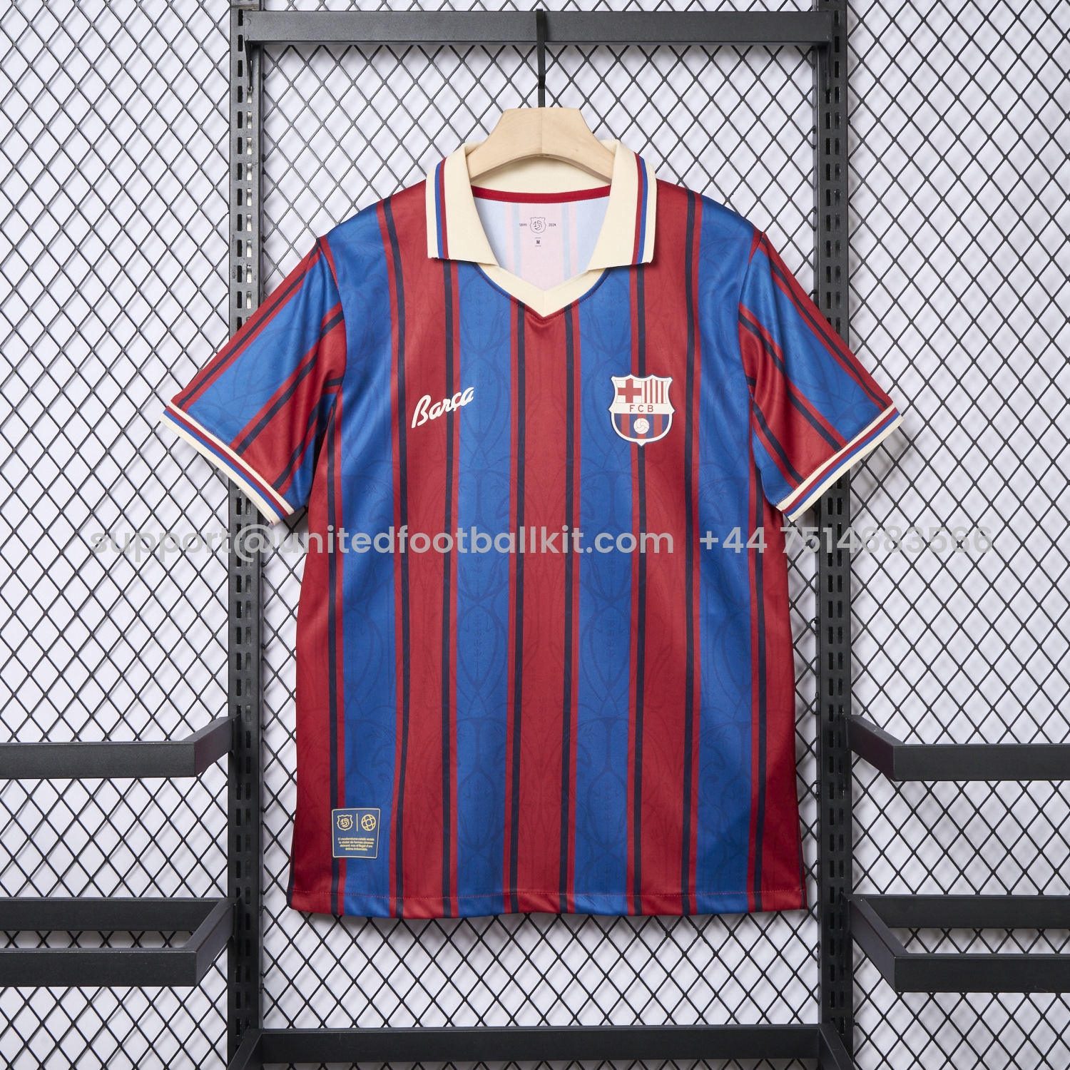 Unitedfootballkit.com | Barcelona 25-26 Retro Style Jersey - Fans Version -Customize Name, Number and Patch | Worldwide Shipping