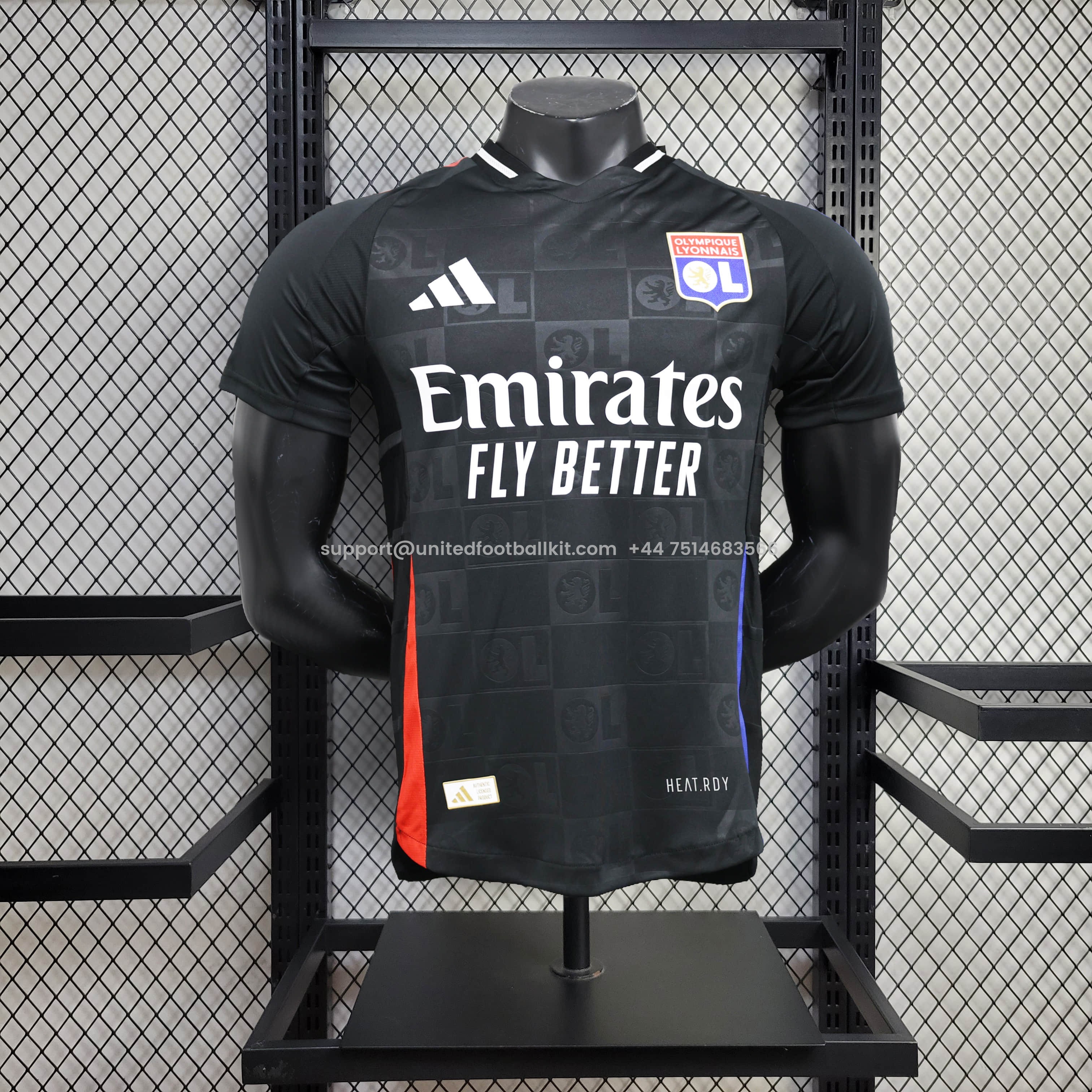 Unitedfootballkit.com | Olympique Lyonnais Lyon 24-25 Away Jersey - Player Version -Customize Name, Number and Patch | Worldwide Shipping