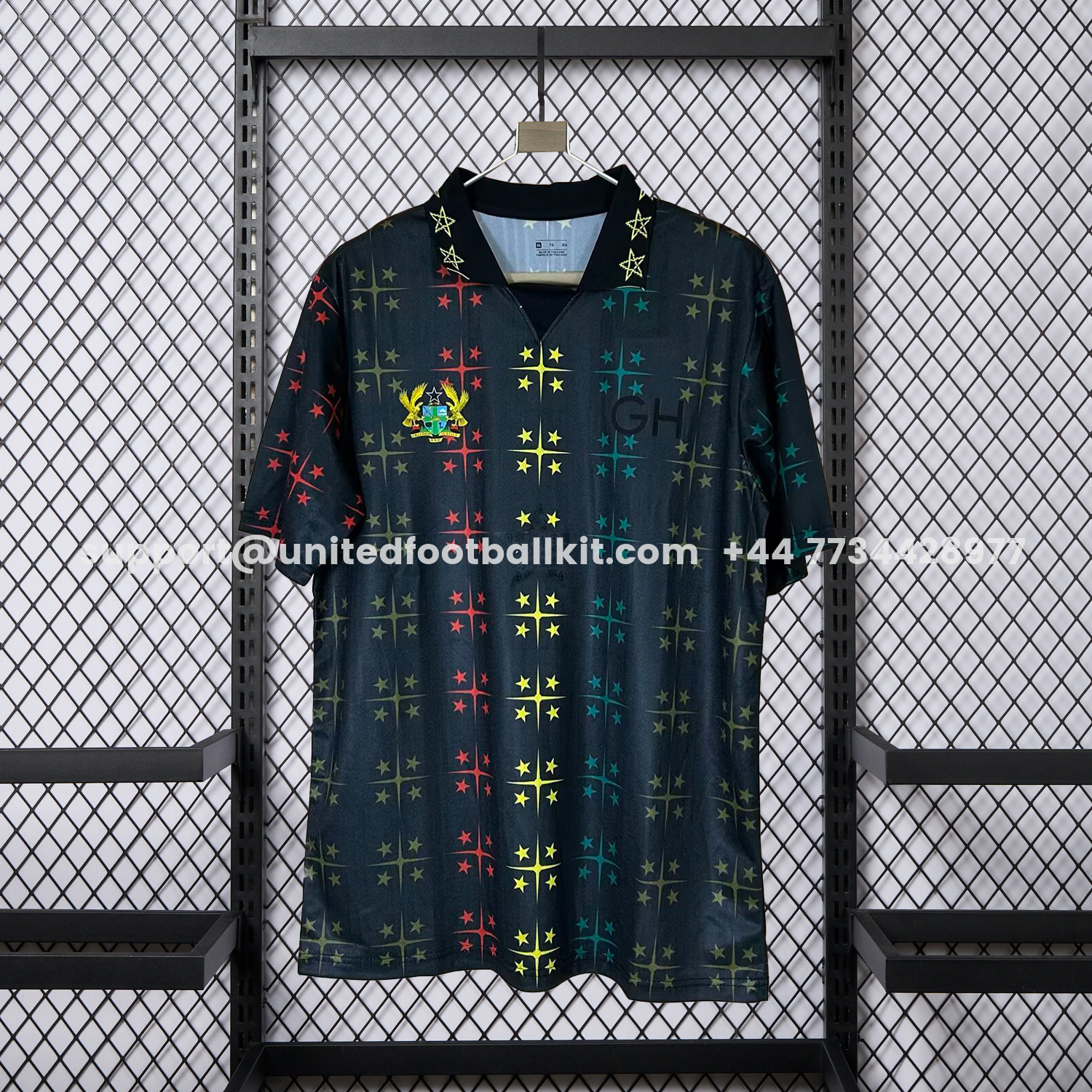 Unitedfootballkit.com | Ghana 2026 Black Tie Star Special Jersey - Fans Version -Customize Name, Number and Patch | Worldwide Shipping