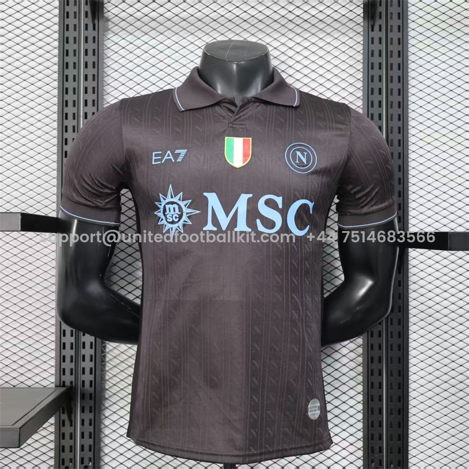 Unitedfootballkit.com | Napoli 25-26 Third Black Jersey - Player Version -Customize Name, Number and Patch | Worldwide Shipping