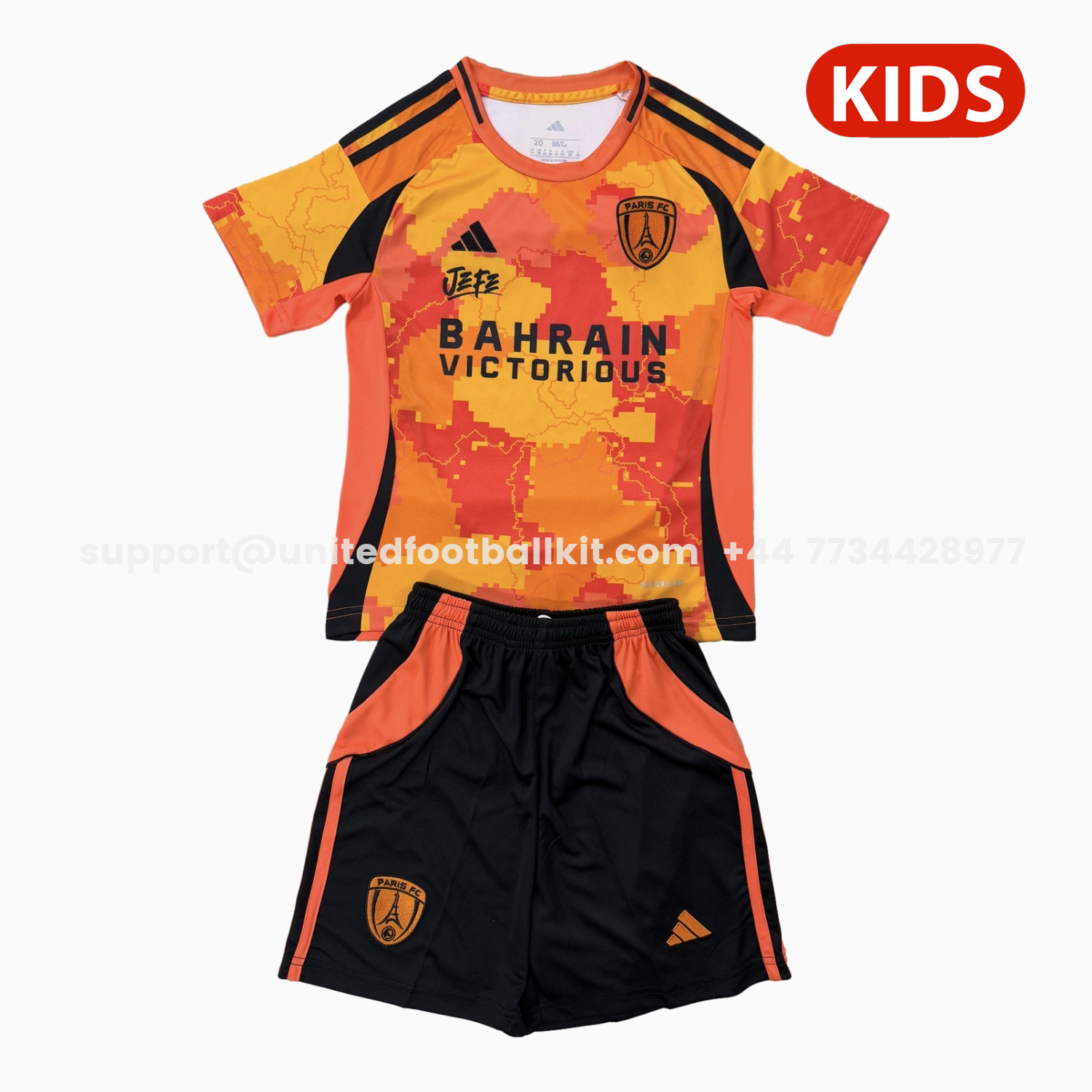 Unitedfootballkit.com | Paris FC 25-26 Third Kids Kit -Customize Name, Number and Patch | Worldwide Shipping
