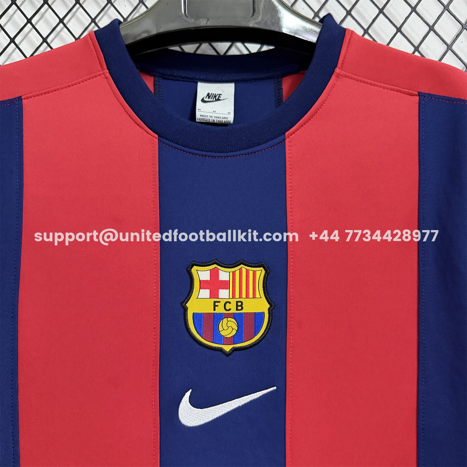 Unitedfootballkit.com | Barcelona 25-26 Red And Blue Unisex Pullover Hoodie -Customize Name, Number and Patch | Worldwide Shipping