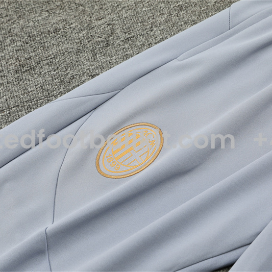 Unitedfootballkit.com | AC Milan 24-25 Kids Long Sleeve Training Set - Grey -Customize Name, Number and Patch | Worldwide Shipping