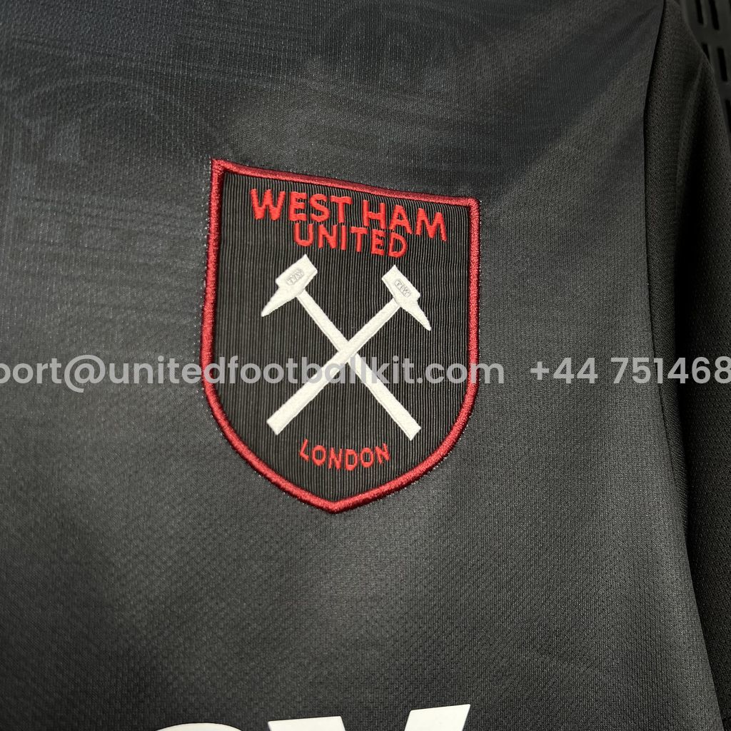 Unitedfootballkit.com | West Ham United 24-25 Away Jersey - Fans Version -Customize Name, Number and Patch | Worldwide Shipping