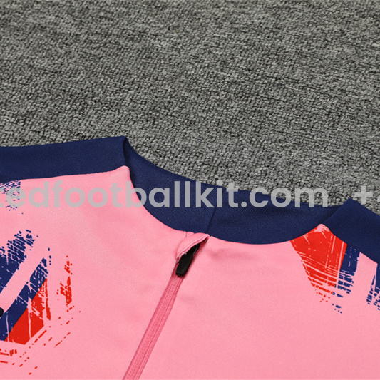 Unitedfootballkit.com | Paris Saint-Germain PSG 24-25 Long Sleeve Training Set - Pink -Customize Name, Number and Patch | Worldwide Shipping