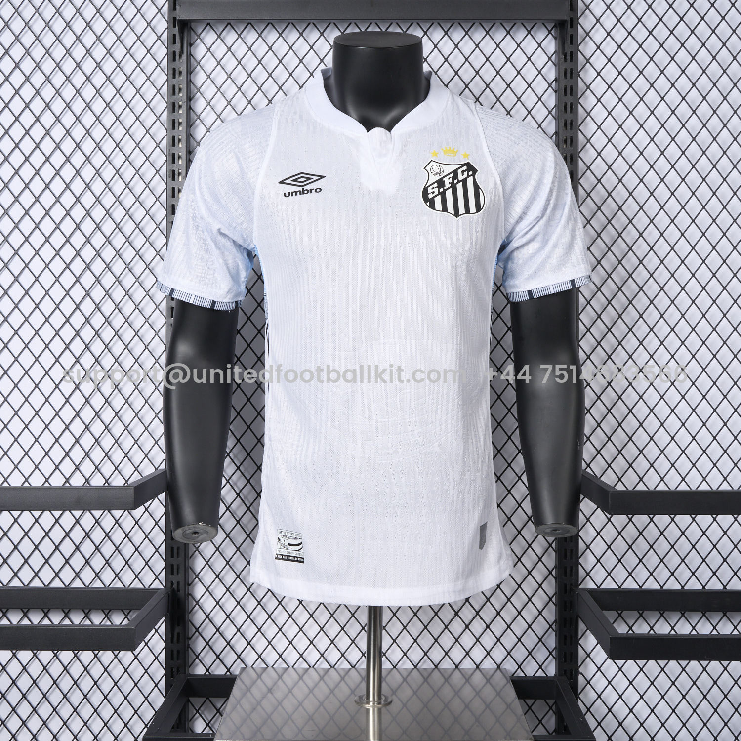 Unitedfootballkit.com | Santos 25-26 Home Unsponsored Jersey - Player Version -Customize Name, Number and Patch | Worldwide Shipping