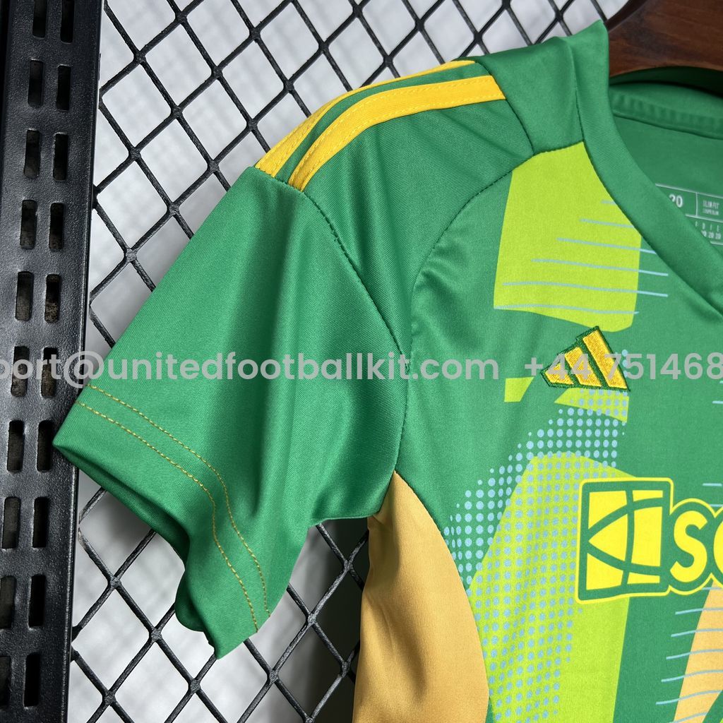 Unitedfootballkit.com | Newcastle United 24-25 Green Goalkeeper Kids Kit -Customize Name, Number and Patch | Worldwide Shipping