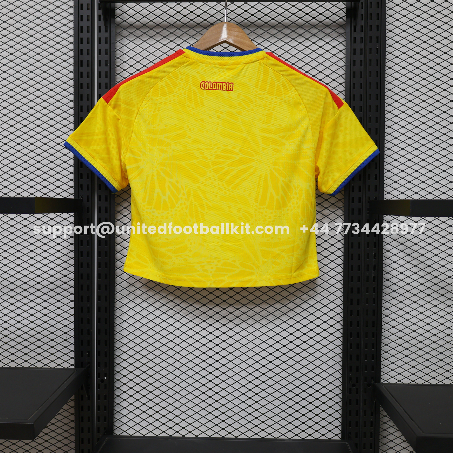 Unitedfootballkit.com | Women's Colombia 2026 Home Cropped Jersey - Player Version -Customize Name, Number and Patch | Worldwide Shipping