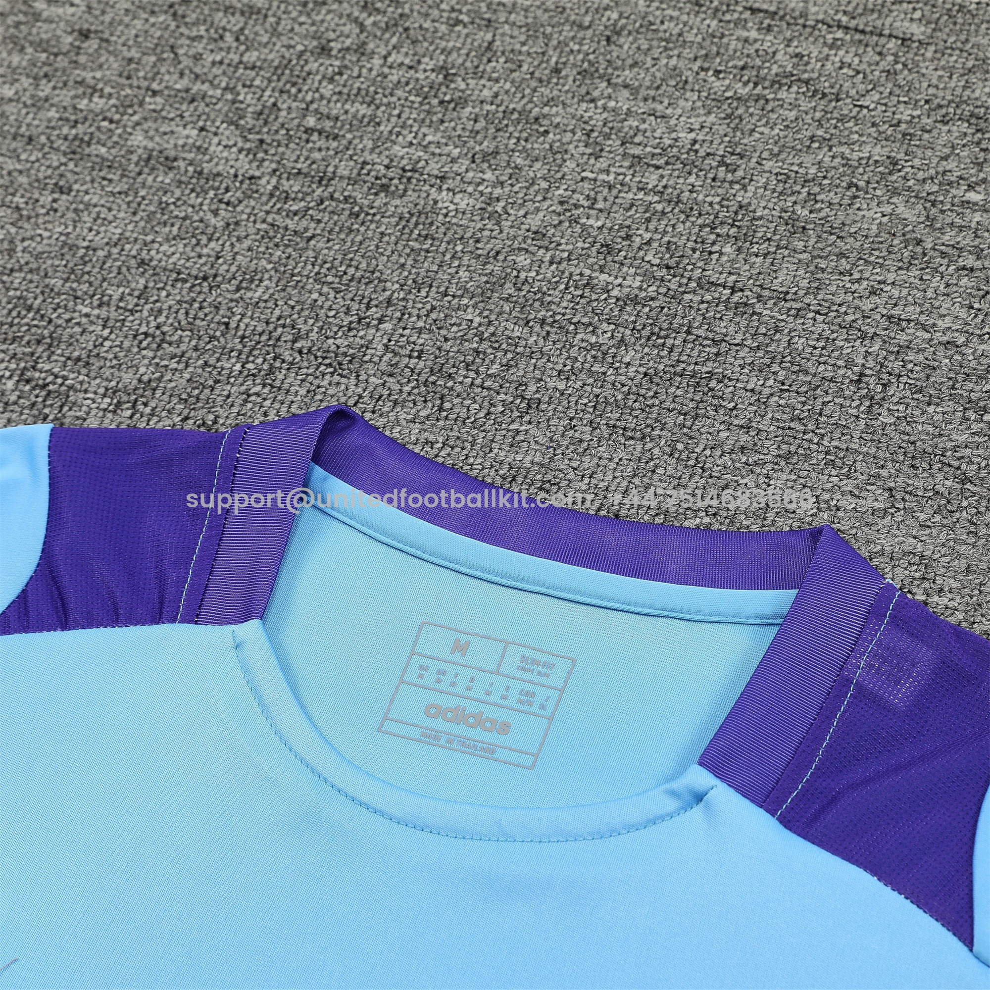 Unitedfootballkit.com | Argentina 24-25 Short-Sleeve Training Set - Blue Top & Deep Blue Shorts -Customize Name, Number and Patch | Worldwide Shipping