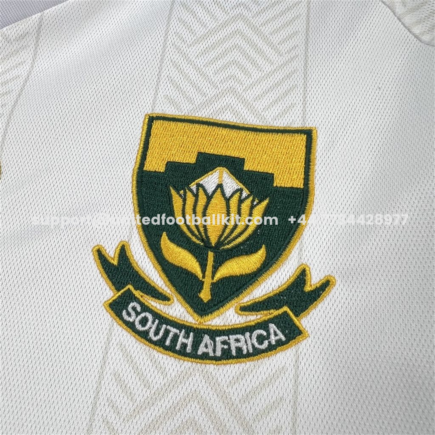 Unitedfootballkit.com | South Africa 2026 White Retro Style Jersey - Fans Version -Customize Name, Number and Patch | Worldwide Shipping