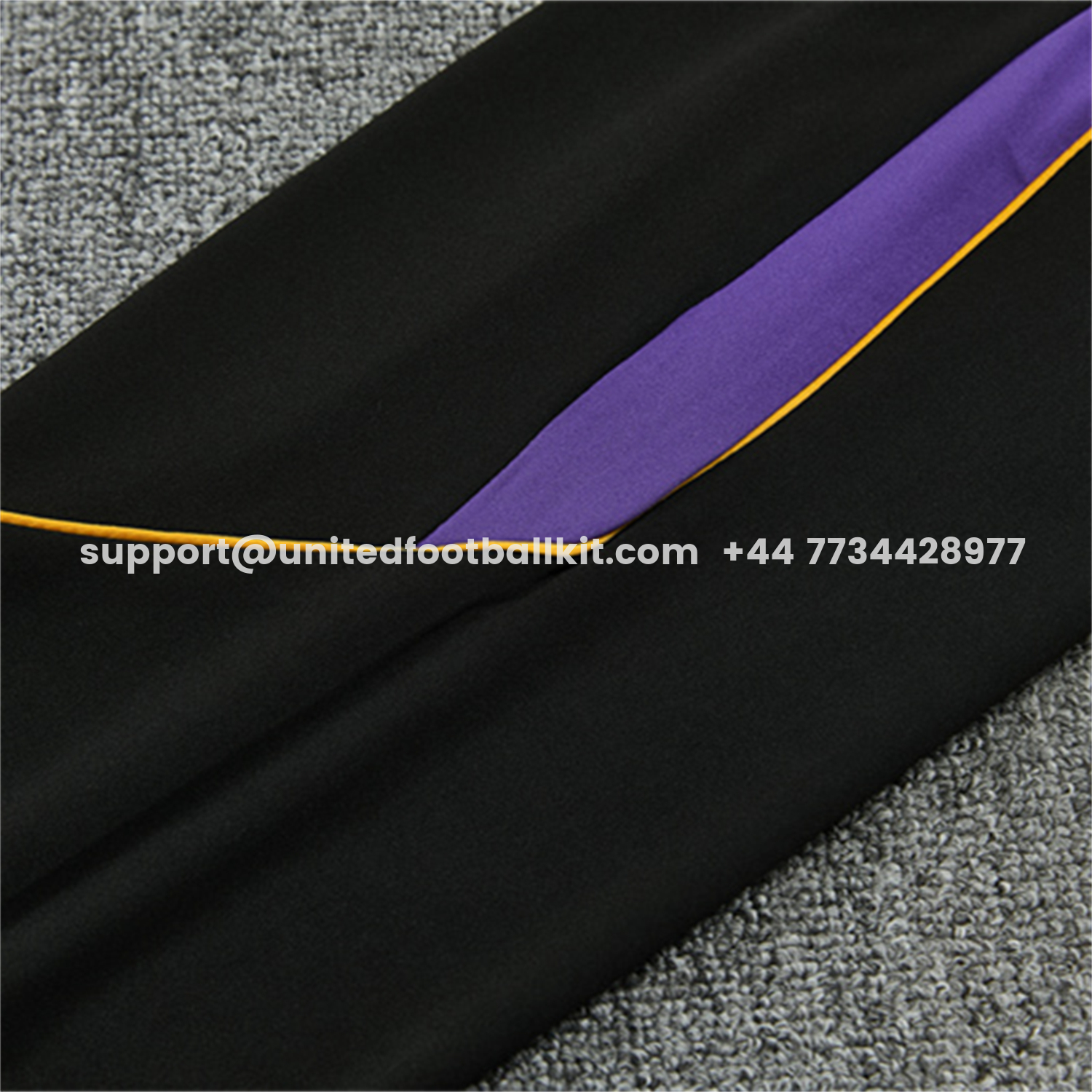 Unitedfootballkit.com | Barcelona 26-27 Long Sleeves Training Set - Light Grey Top & Black Pants -Customize Name, Number and Patch | Worldwide Shipping