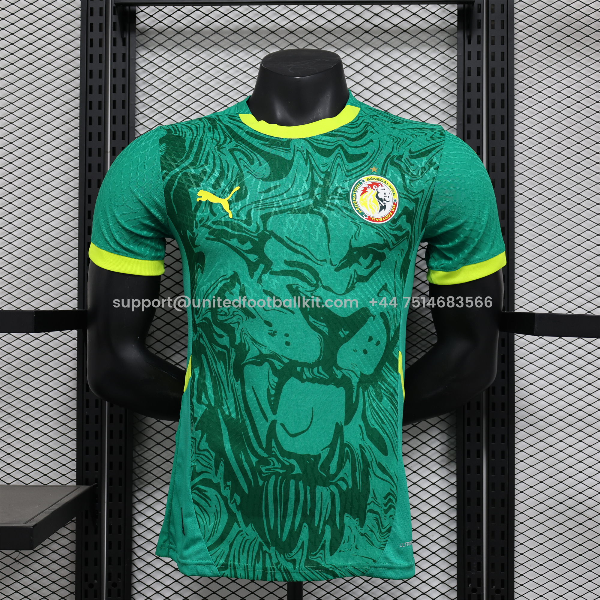 Unitedfootballkit.com | Senegal 24-25 Away Green Jersey - Player Version -Customize Name, Number and Patch | Worldwide Shipping