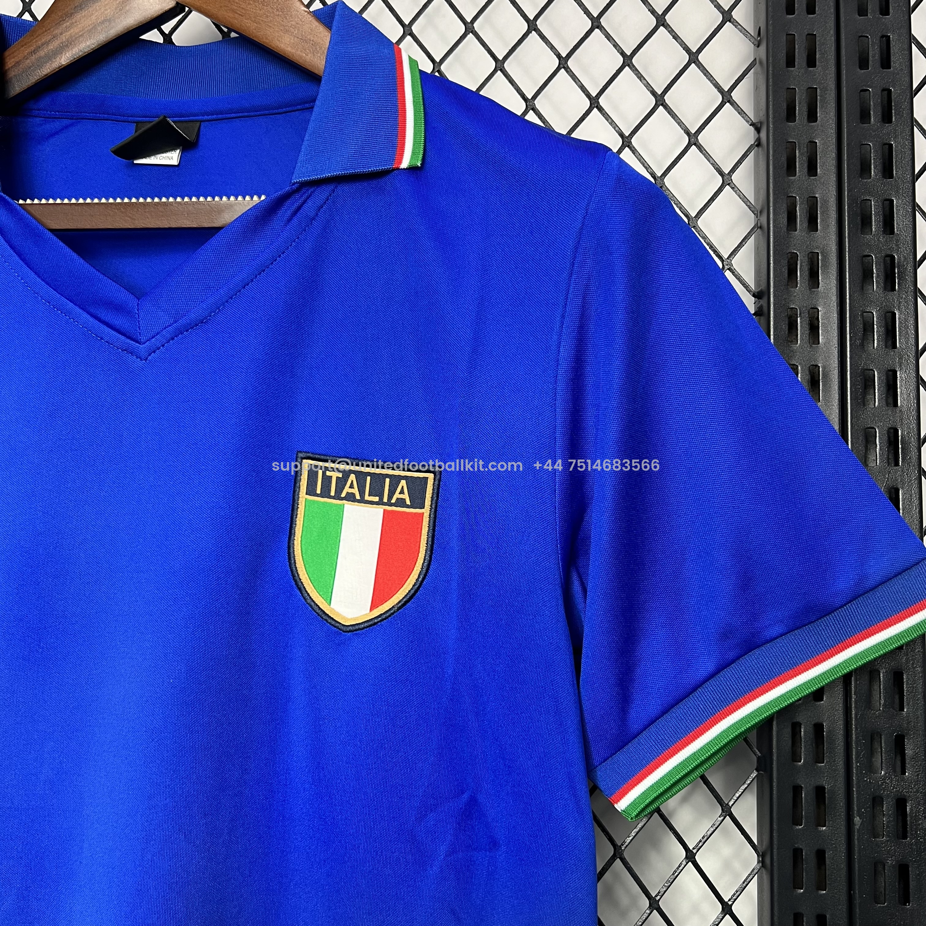 Unitedfootballkit.com | Retro Italy 1982 Home Stadium Jersey -Customize Name, Number and Patch | Worldwide Shipping