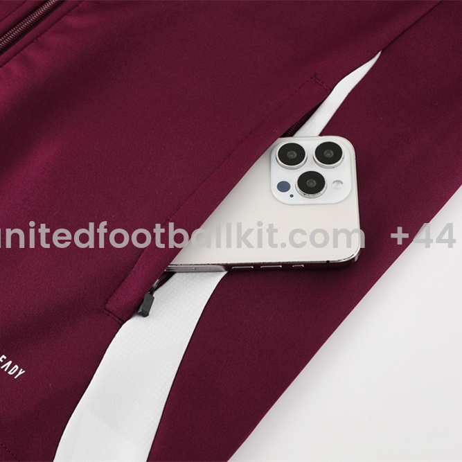 Unitedfootballkit.com | Bayern Munich 24-25 Jacket Training Tracksuit - Claret Red -Customize Name, Number and Patch | Worldwide Shipping