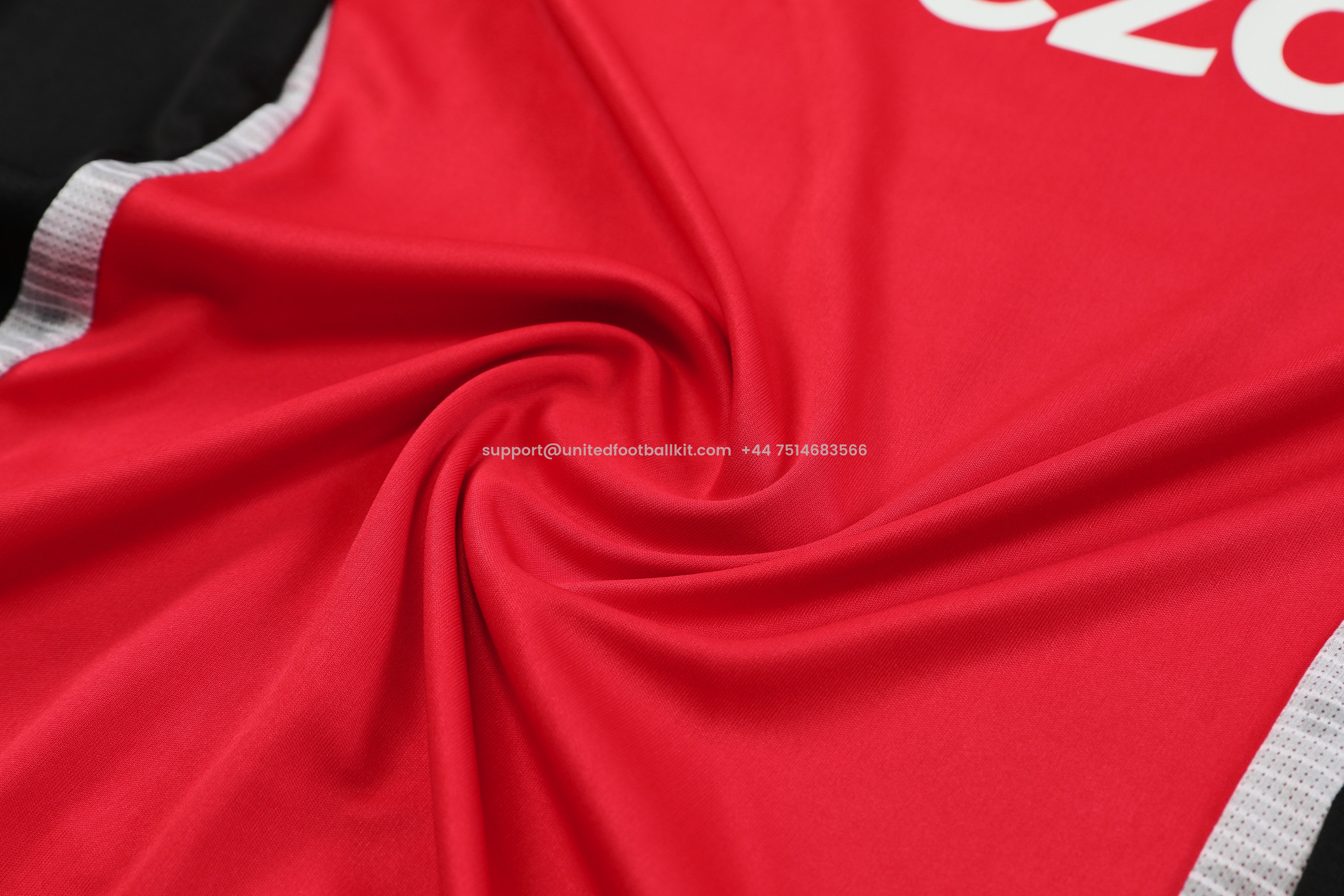 Unitedfootballkit.com | Manchester United 24-25 Short-Sleeve Training Kids Kit - Red Top and Black Shorts -Customize Name, Number and Patch | Worldwide Shipping